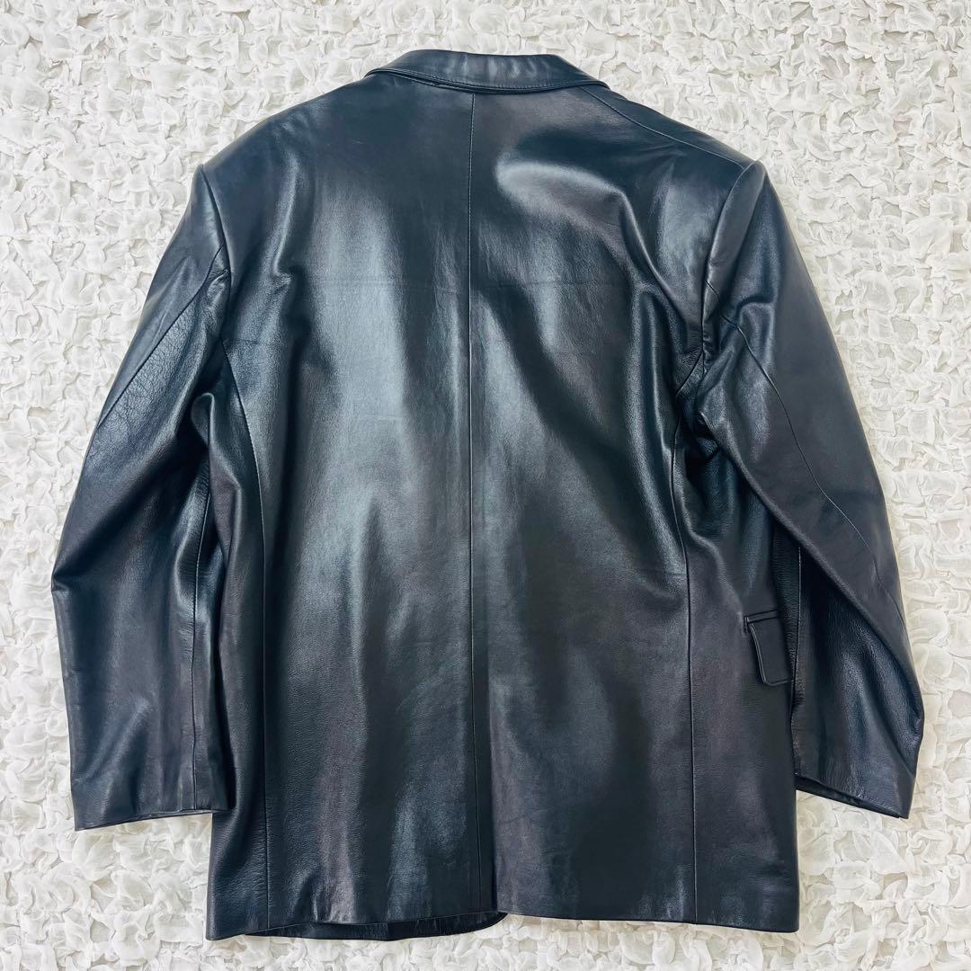 Gullit Men 羊革ラムレザーテーラードジャケット ビンテージXLイタリア