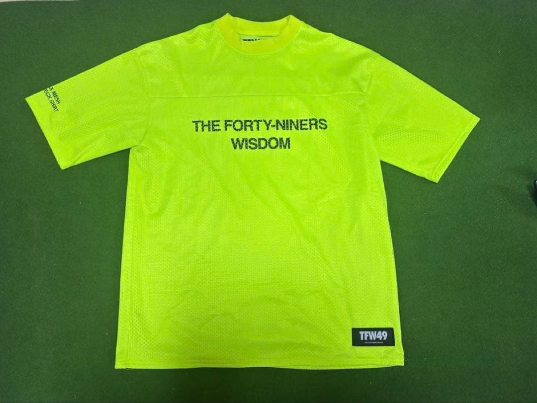 【超美品】TFW49 肉厚　モックネック　シャツ　メッシュ　Tシャツ　ポロシャツ