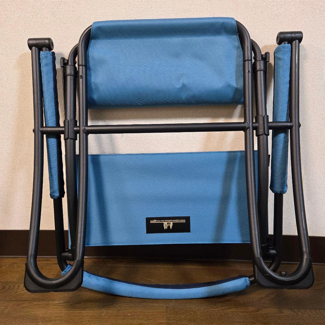 未使用級 ogawa ハイ&ロー チェア 2way ブルー 便利 機能性◎