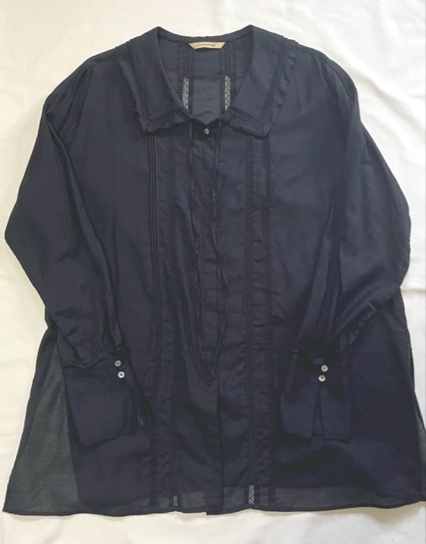 Curensology 襟付きブラウス　ブラック