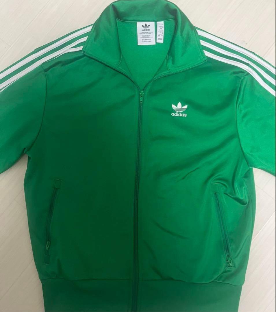 adidas グリーン　ジャージ