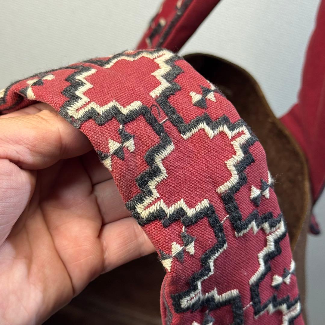 h*k様 KAPITAL レザー トートバッグ 刺繍ショルダー ブラウン