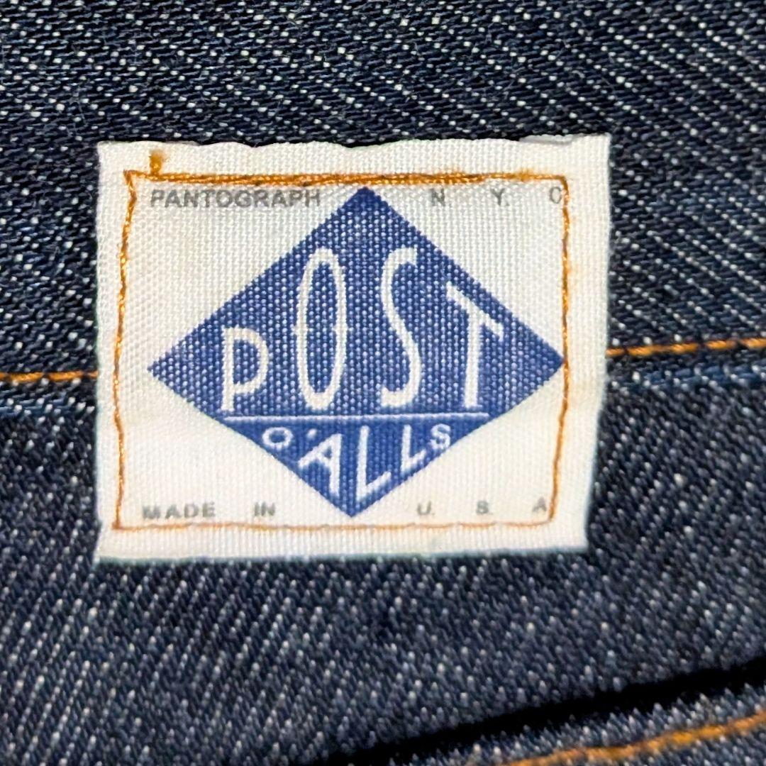 お値下げ希少モデルPOSTOVERALLSストレートジーンズ33相当USA製美品