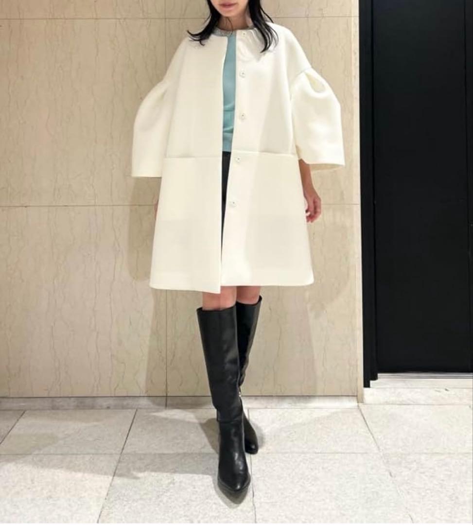 美品☆ボリュームスリーブポンチコート