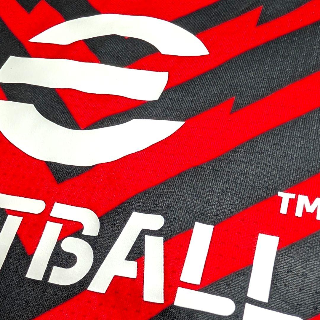 古着 サッカー ゲームシャツ ACミラン 幾何学模様 メンズ Lサイズ相当