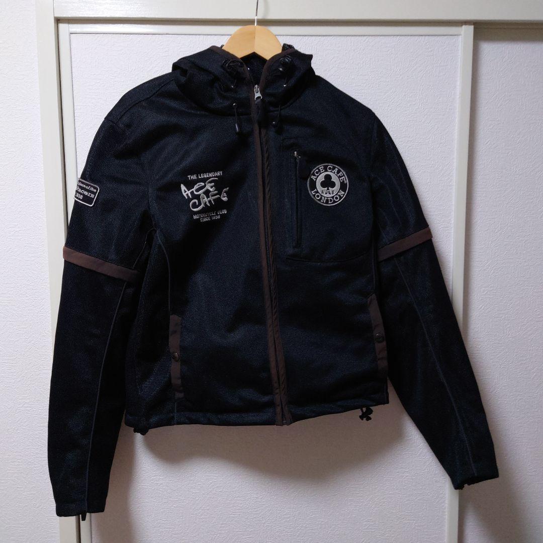 エースカフェロンドン ストリートメッシュ ライダース Lサイズ 黒。