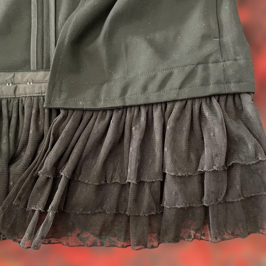 doramidragon：リミフゥ 水玉黒レース付きブラックベスト