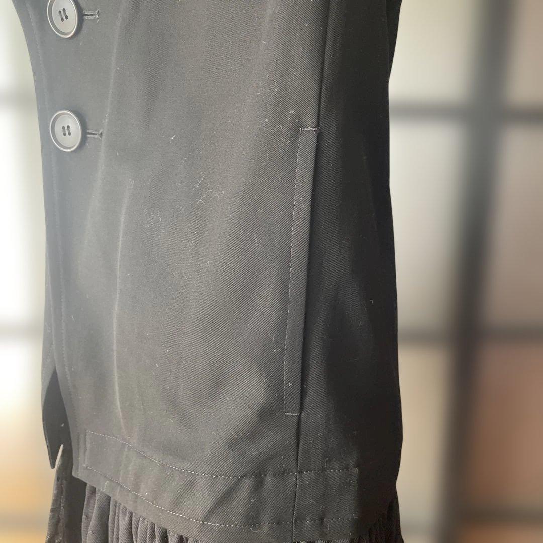 doramidragon：リミフゥ 水玉黒レース付きブラックベスト