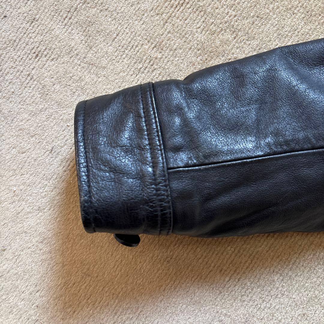 ジャケット・アウター 90sOLD GAP GENUINE LEATHER BLACK JACKETM