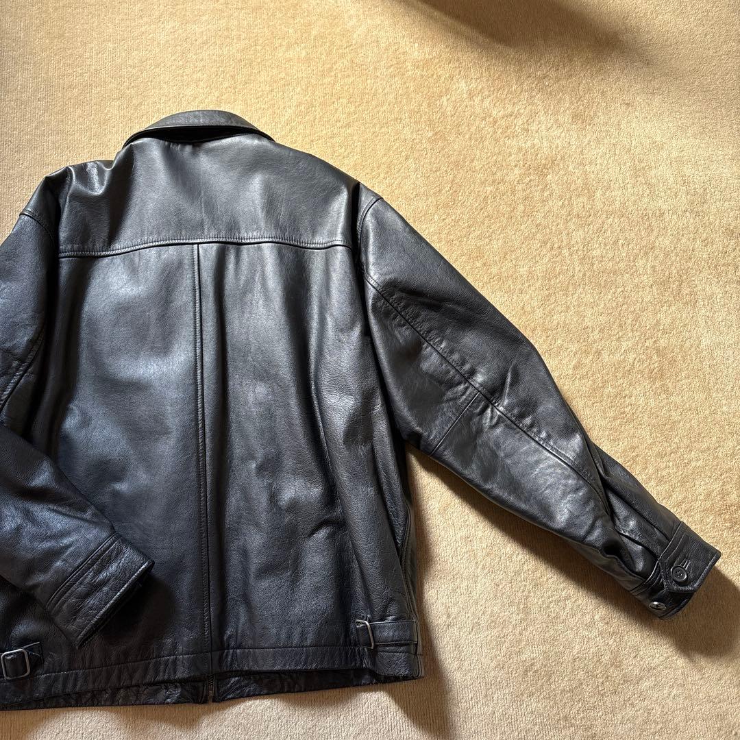 ジャケット・アウター 90sOLD GAP GENUINE LEATHER BLACK JACKETM