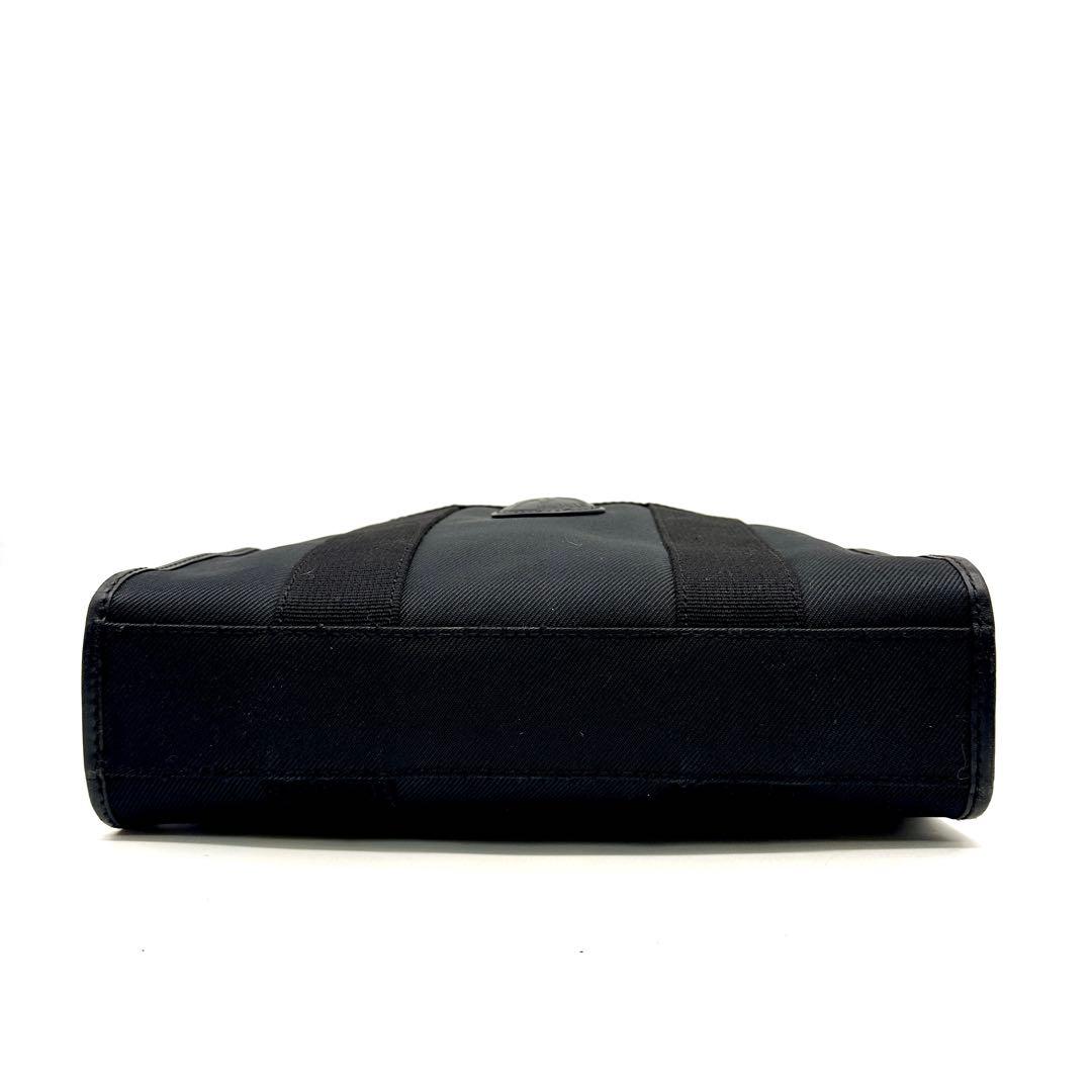 極美品 ハンティングワールド キャンバストート サファリトゥデイ レザー 黒