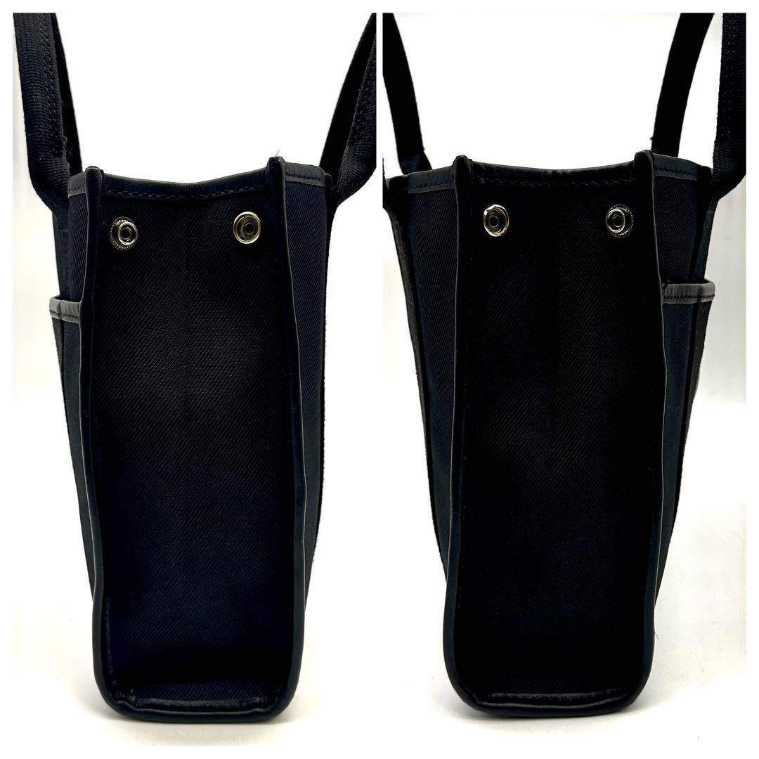 極美品 ハンティングワールド キャンバストート サファリトゥデイ レザー 黒