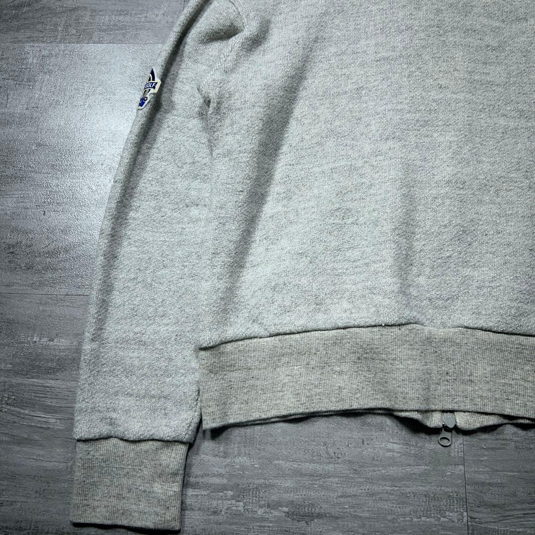 BEAMS GOLF ビームス ゴルフウェア ジップパーカー ロゴ グレー L