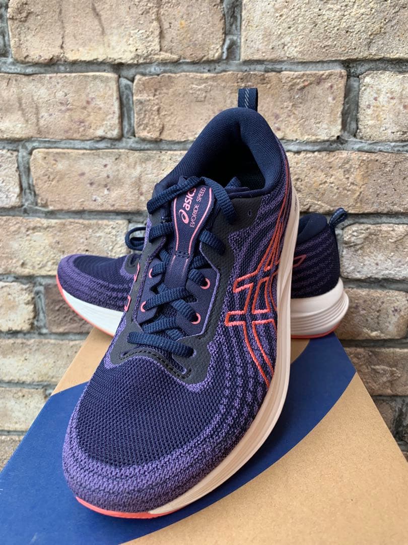 正規品美品！asics EvoRide SPEED 25.0cm ネイビー
