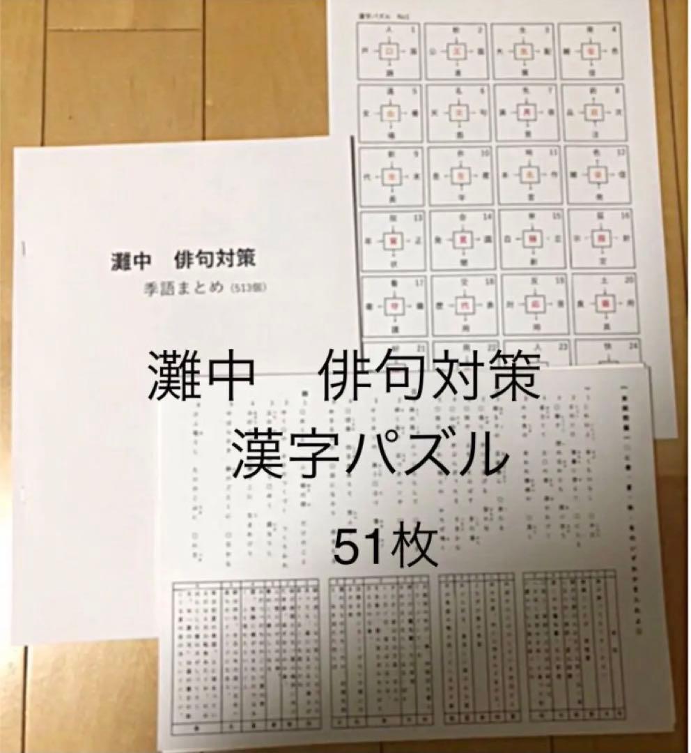 よっち　灘中　中学受験　国語 1日目対策資料　4セット