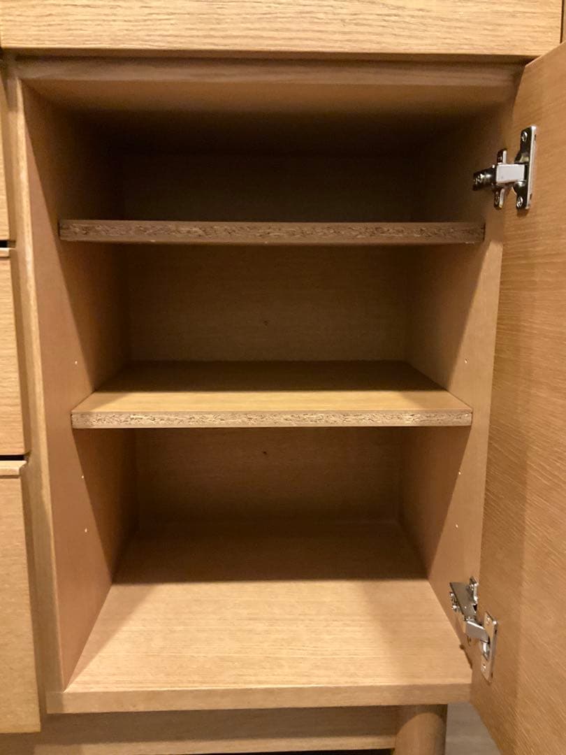 k*n様 ダイニングボード/ホワイトオーク/スライドレール/無垢材/食器棚