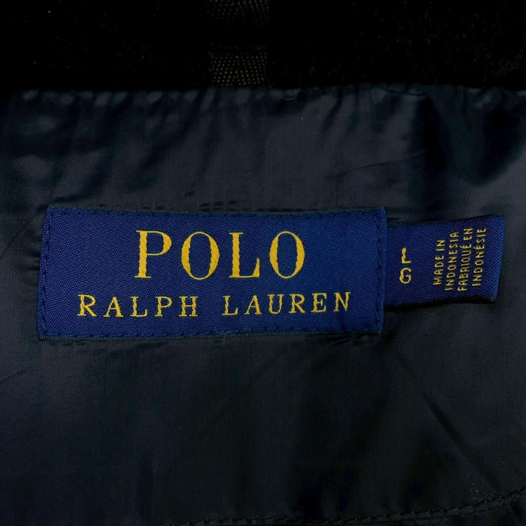 美品★ポロラルフローレン ダウンベスト ビッグポニー ブラック L　D964