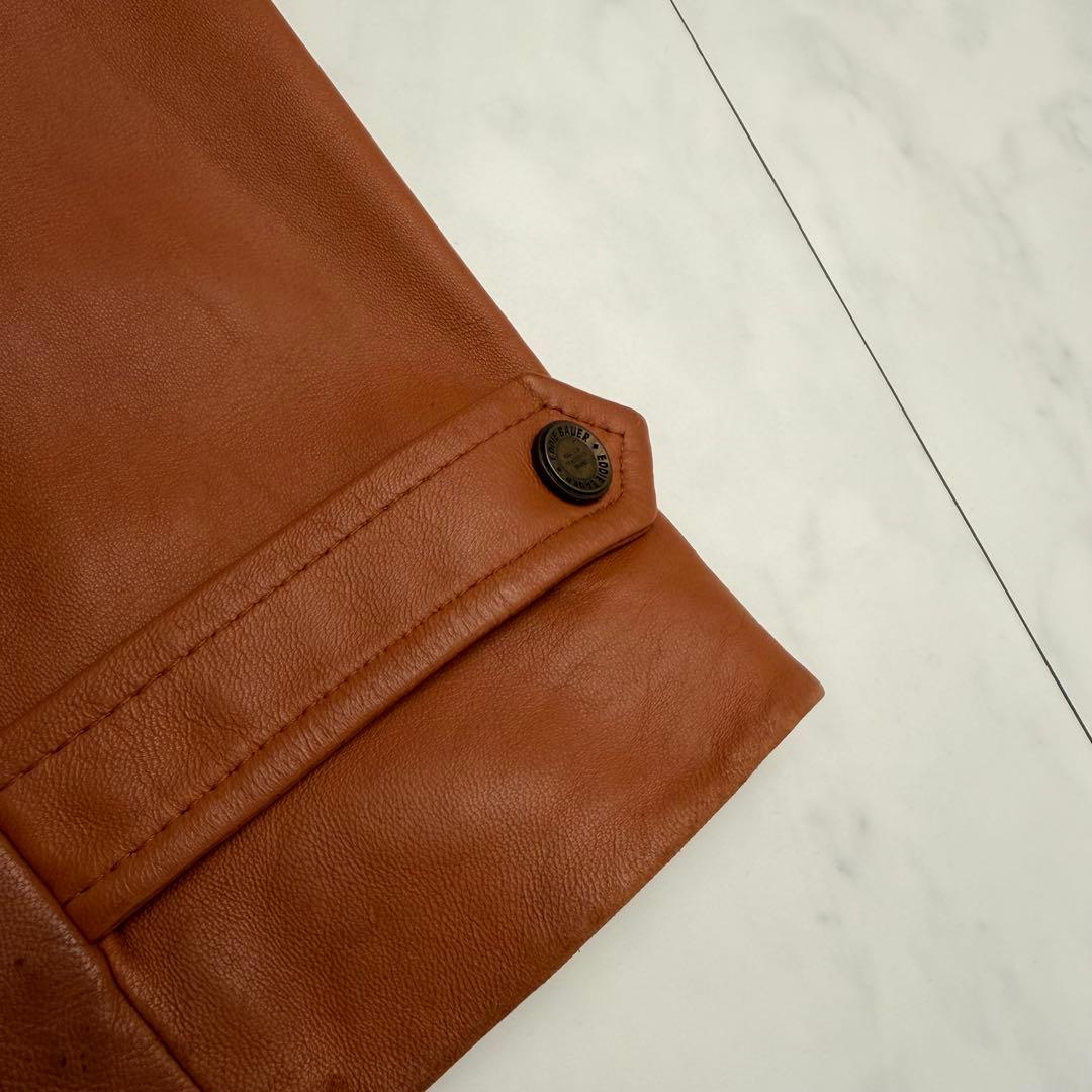 m*o様 エディーバウアー　レザージャケット　シングル　ラムレザー　ブラウン　L