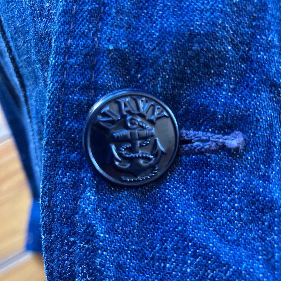 us navy 40s デニムショールカラージャケット