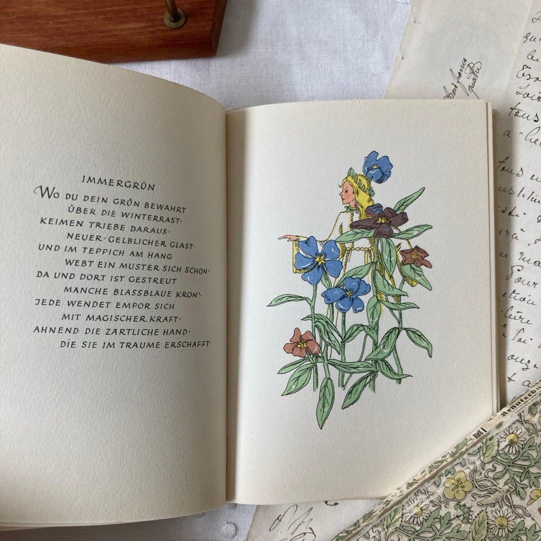 L882洋書古書1947年発行儚げな雰囲気がとても素敵なドイツのアンティーク絵本