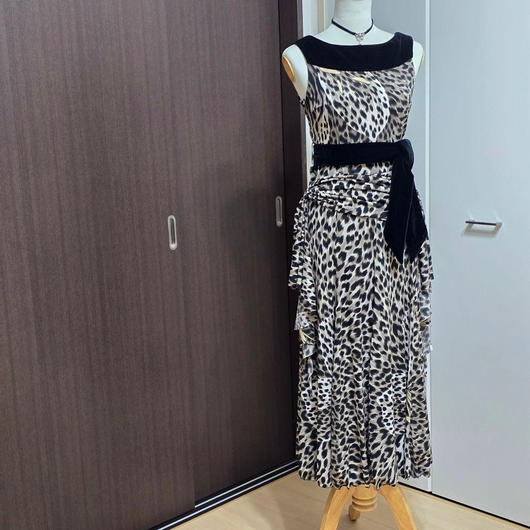 社交ダンス ヒョウ柄 セットアップ モダン＆ラテン兼用 2WAY衣装