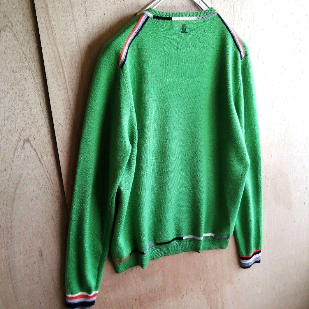 ランバンスポール　ストレッチ ニットセーター　マルチカラーラインストーン