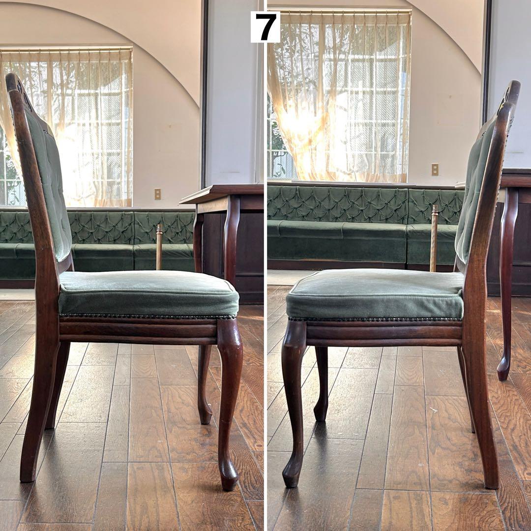 アンティーク 猫足 カフェテーブル&チェア2脚セット