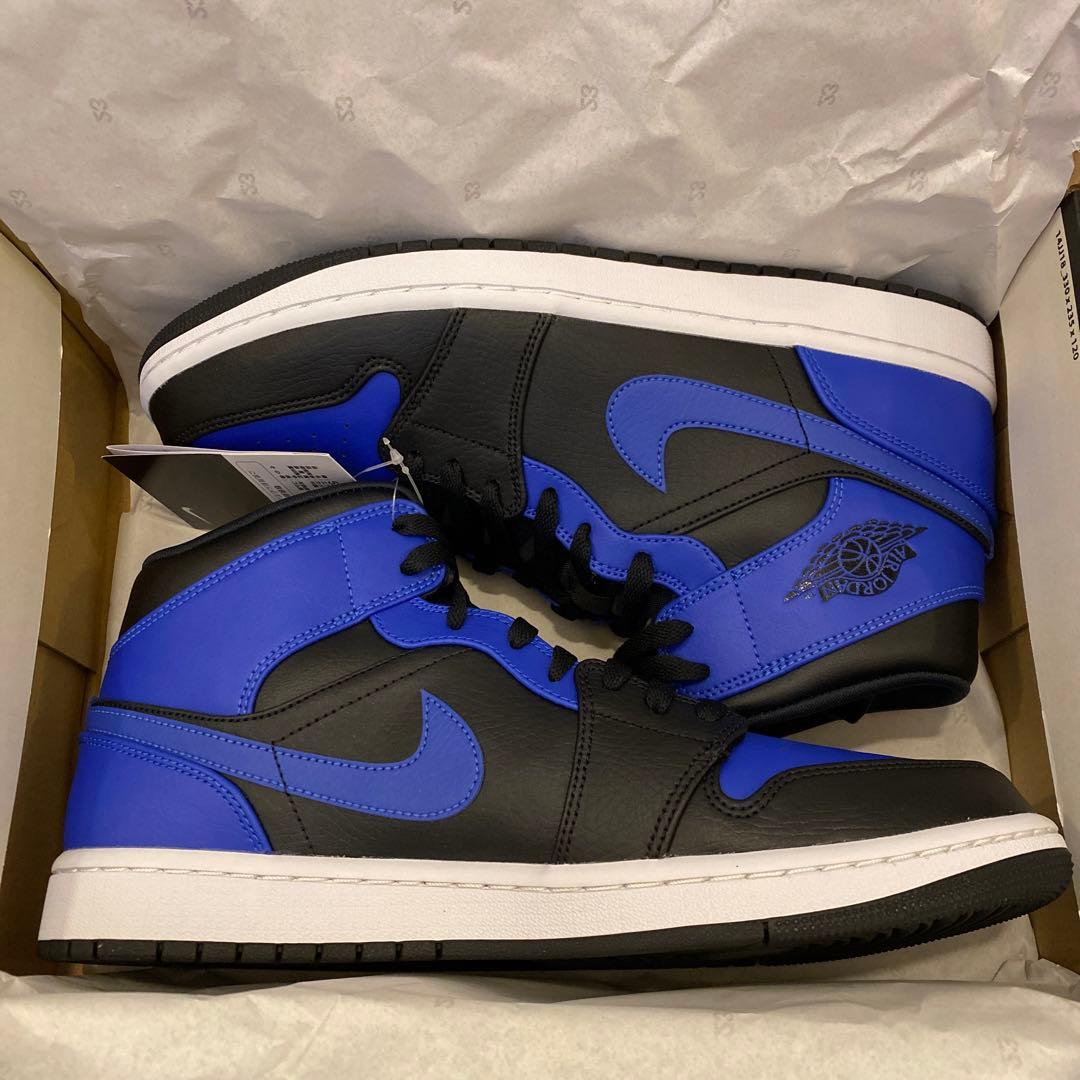 Air Jordan 1 MID シューズ US 10.5 ブラック/ブルー