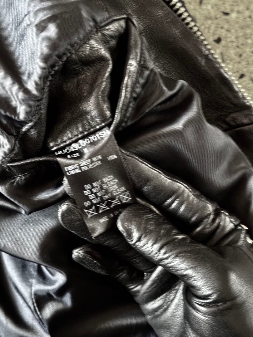 nano・universe ラムレザーライダースジャケット ナノ・ユニバース