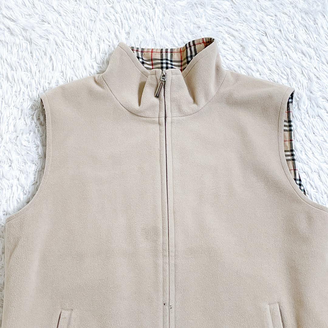 バーバリーゴルフ ジップアップベスト リバーシブル ノバチェック L