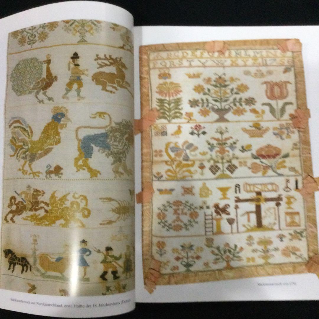 刺繍　サンプラー　図案集　ドイツ語　洋書　刺しゅう　歴史　パターン　ステッチ