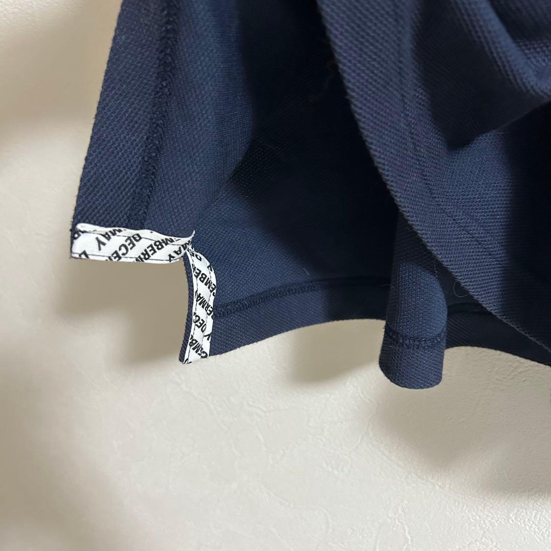 美品　ディセンバーメイ　ポロシャツ　半袖　ゴルフ　バイカラー　ロゴ　メンズ　XL