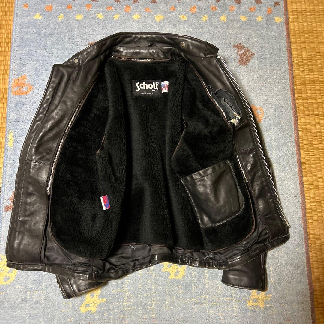 【一部ダメージあり）schott ショット641 ボアライナー付 38