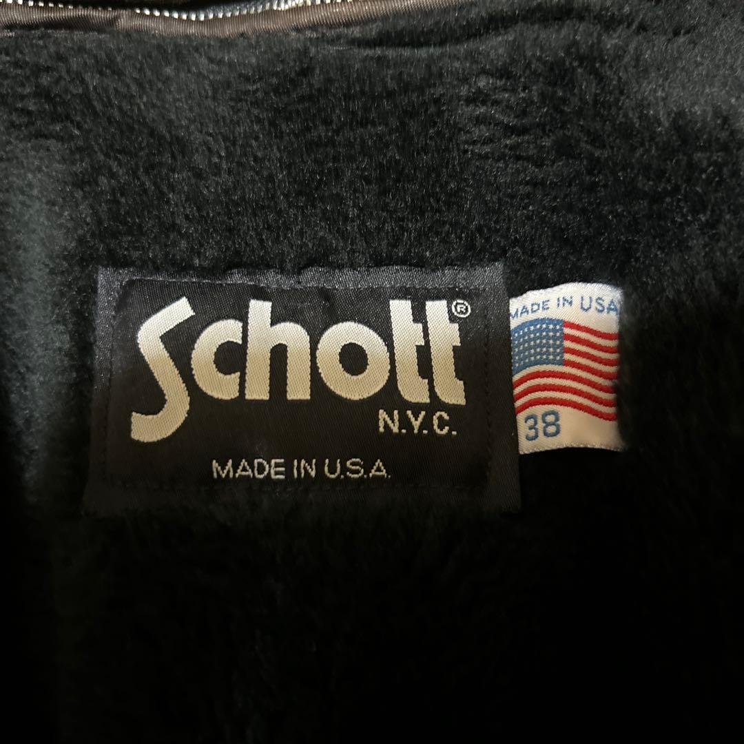 【一部ダメージあり）schott ショット641 ボアライナー付 38