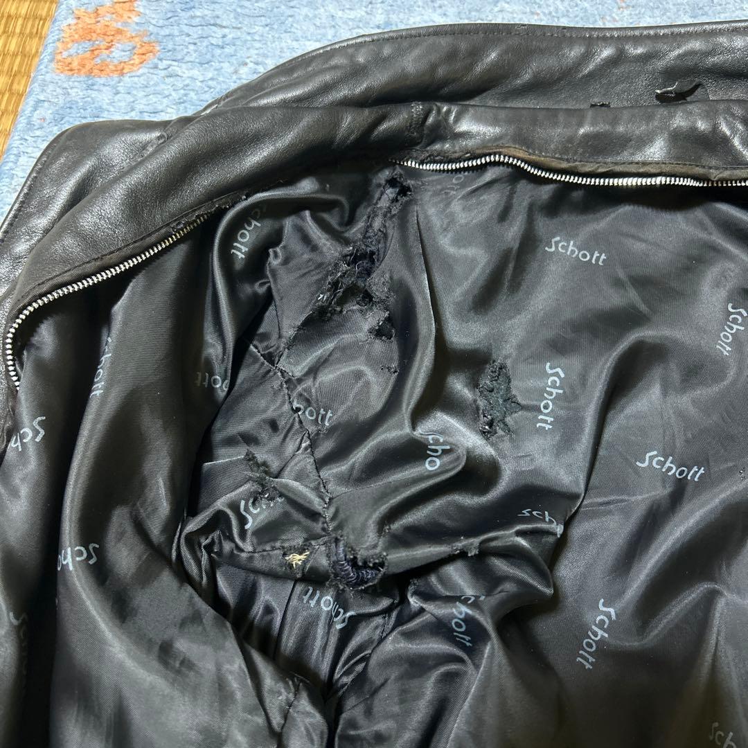 【一部ダメージあり）schott ショット641 ボアライナー付 38