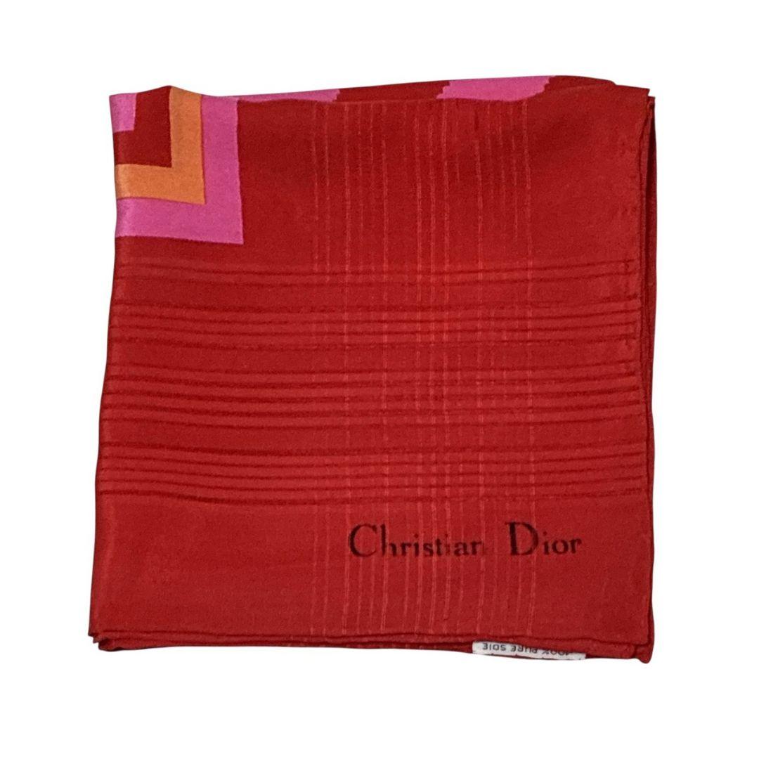 【極美品】Christian Dior シルク イタリア 大判スカーフ ストール