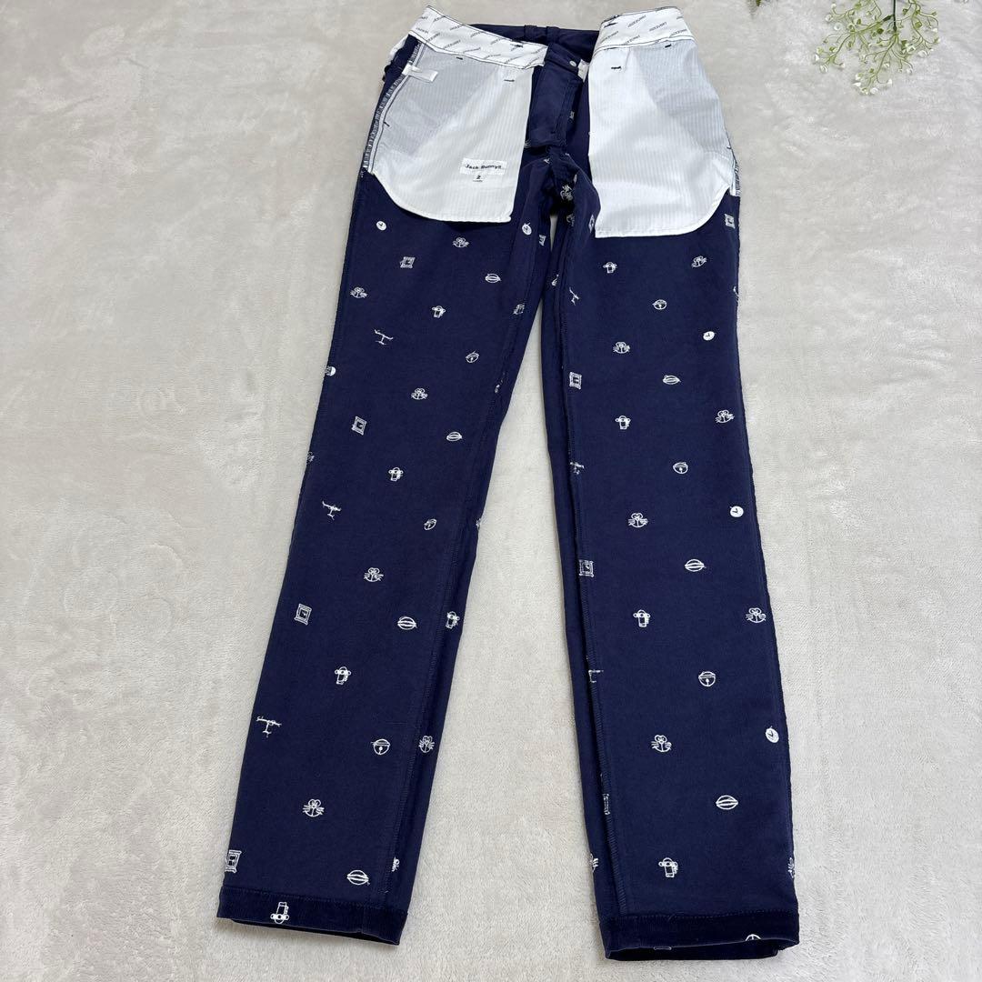 新品 ジャックバニー ×ドラえもん 刺繍 総柄 コーデュロイ パンツ ストレッチ