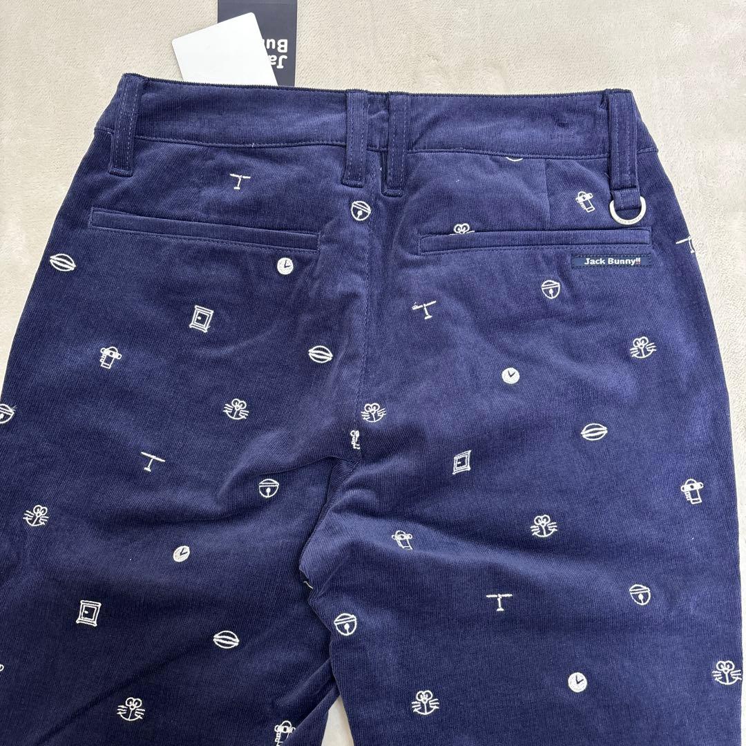 新品 ジャックバニー ×ドラえもん 刺繍 総柄 コーデュロイ パンツ ストレッチ