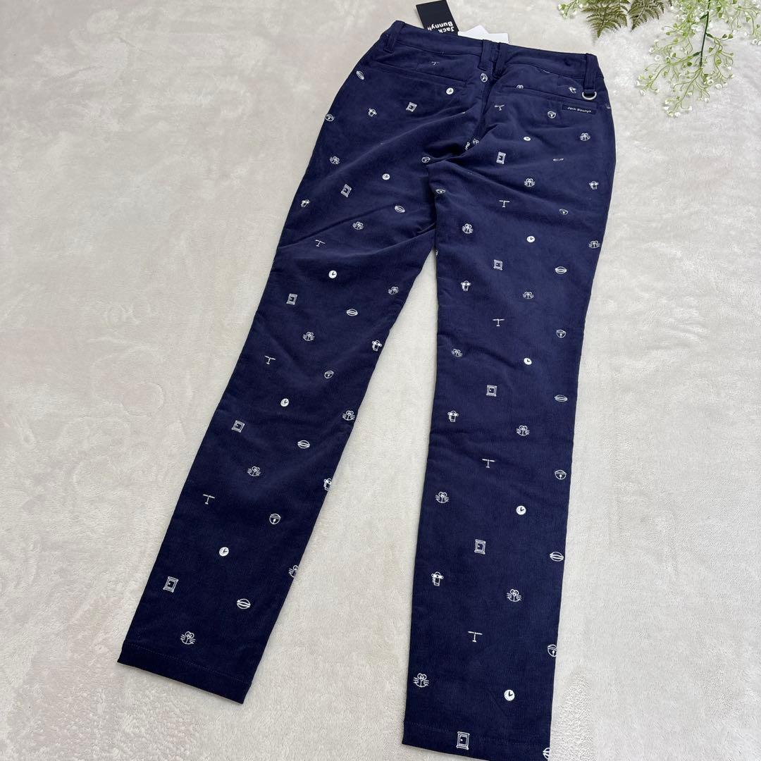 新品 ジャックバニー ×ドラえもん 刺繍 総柄 コーデュロイ パンツ ストレッチ