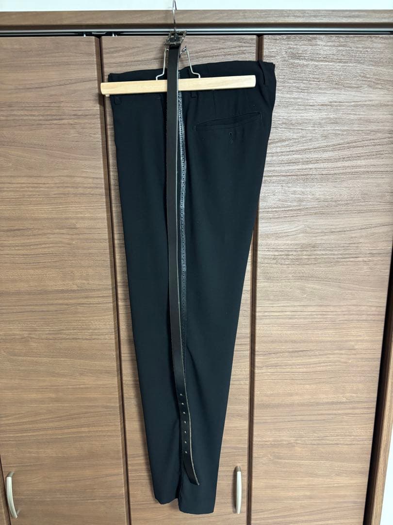 キミノリモリシタ　レザー側章　スラックス　kiminori morishita