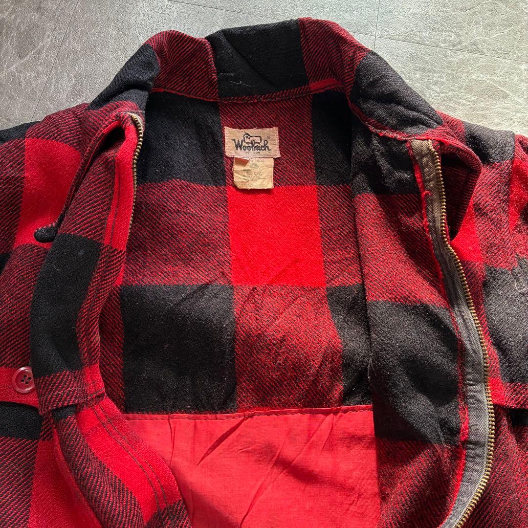 90s Woolrich バッファローチェックジャケット TALONジップ M