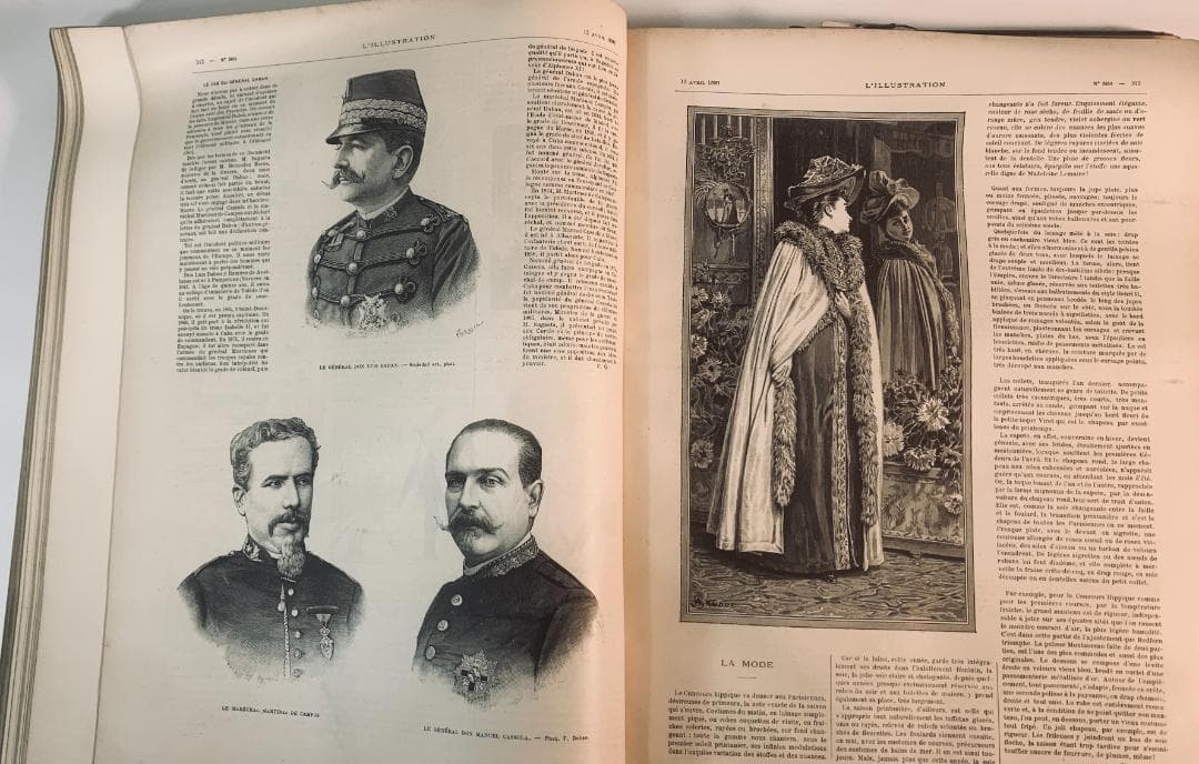 19世紀仏誌 L’ILLUSTRATION製本合本 1890年