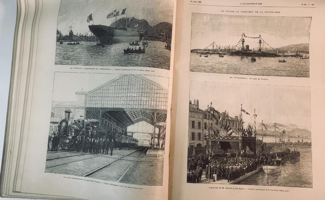 19世紀仏誌 L’ILLUSTRATION製本合本 1890年