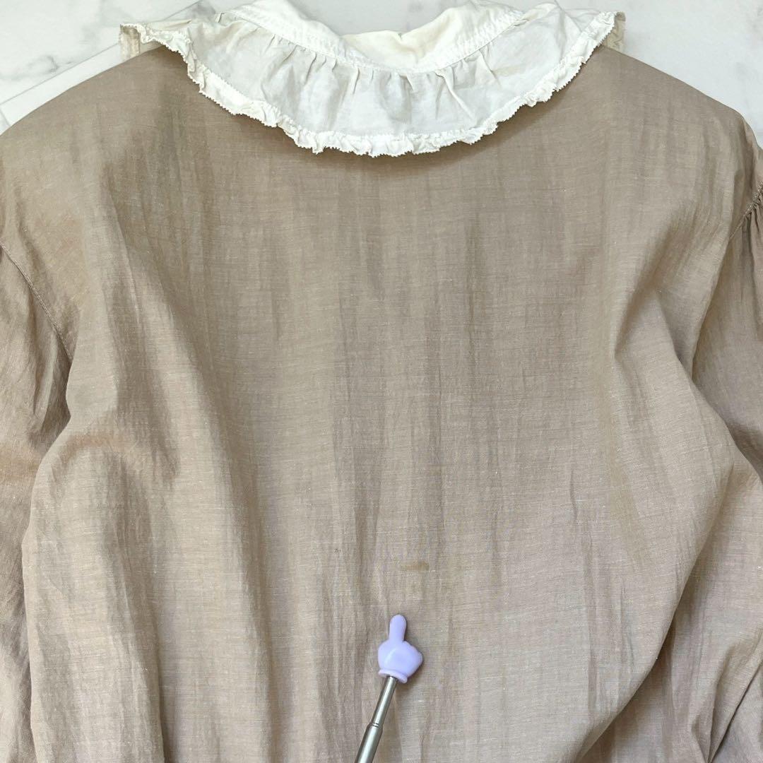 ★INGEBORGロングワンピース【L相当】コットン　ピンタック ガーリーD91