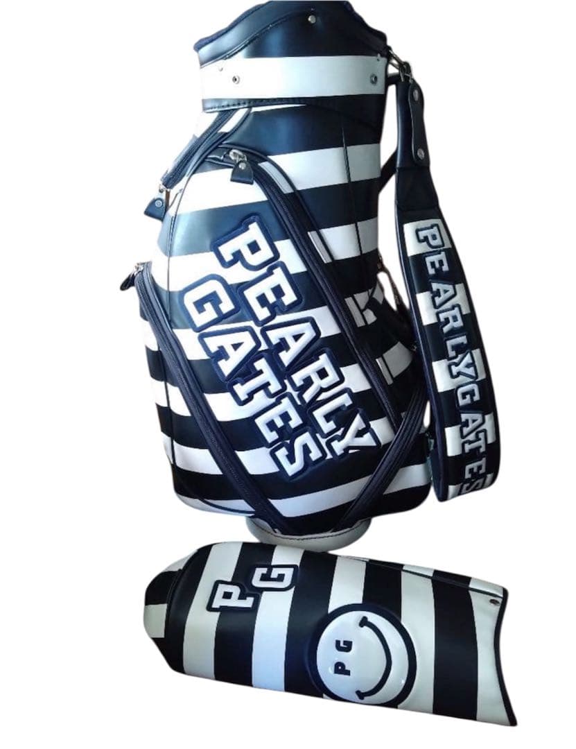 PEARLY GATES ストライプキャディバッグ