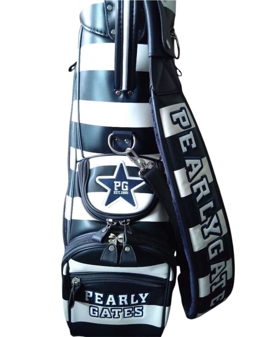 PEARLY GATES ストライプキャディバッグ