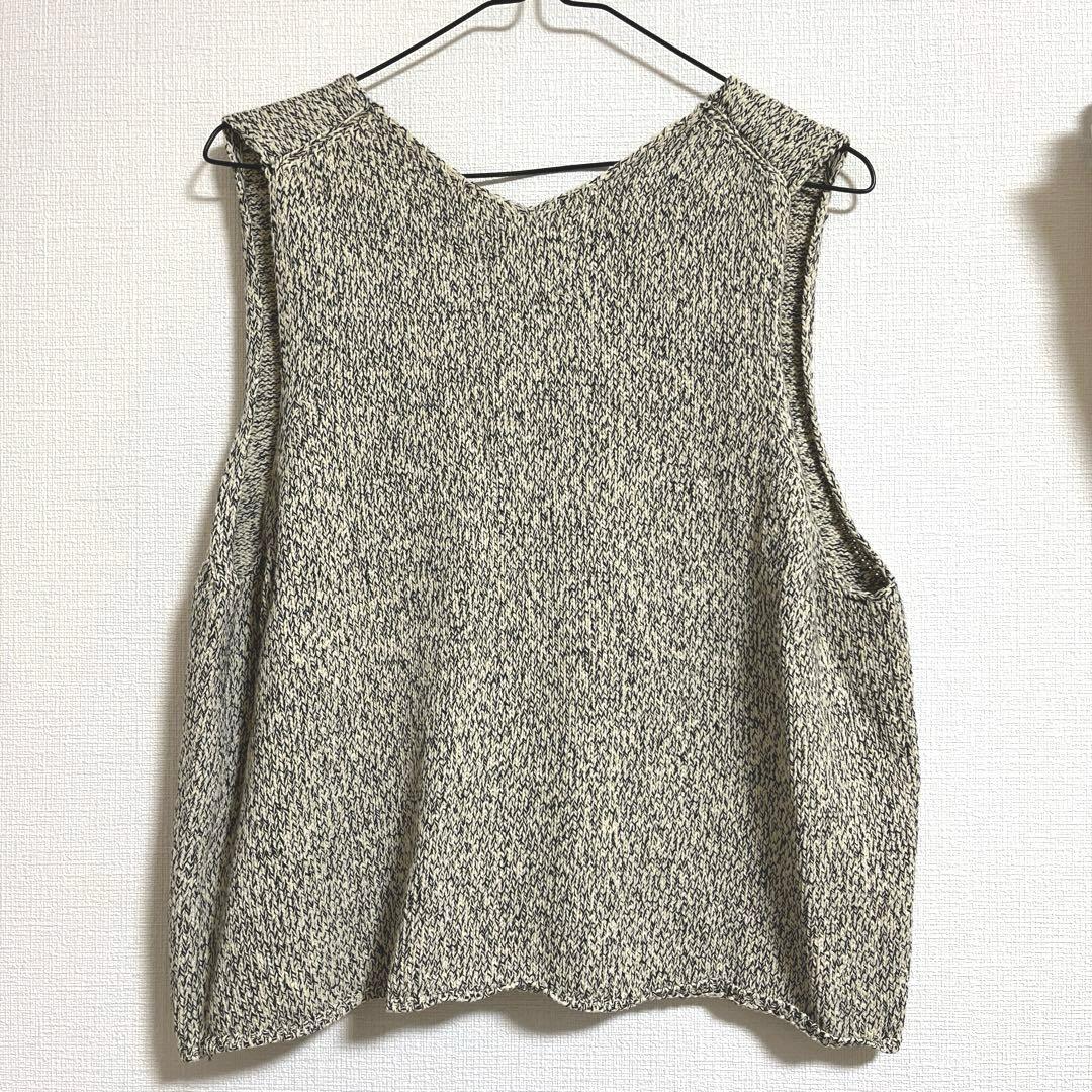 【かぐれ】テープヤーンニットベスト