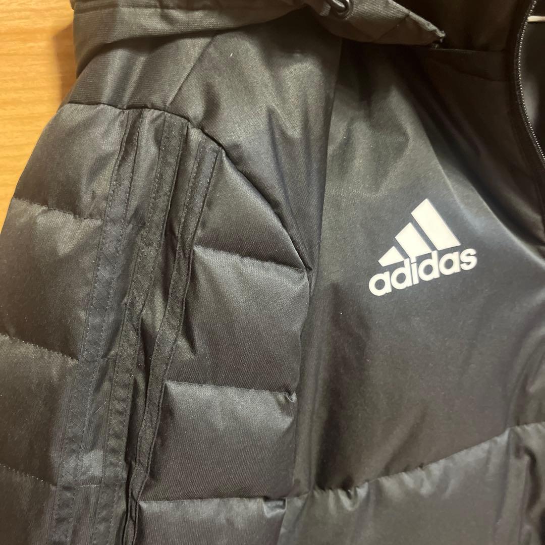 adidas ブラック ベンチコート L レディース