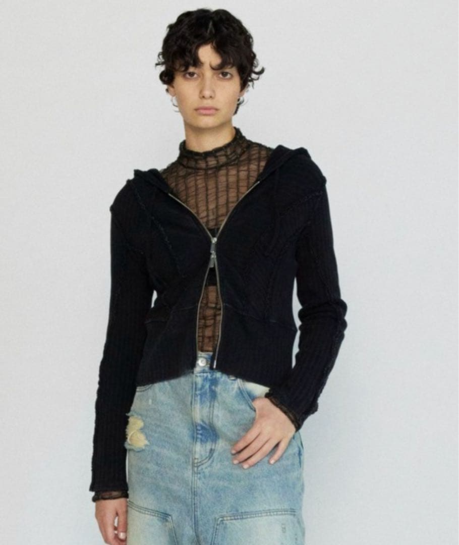 MAISONSPECIALメゾンスペシャルRibbed Short Hoodie