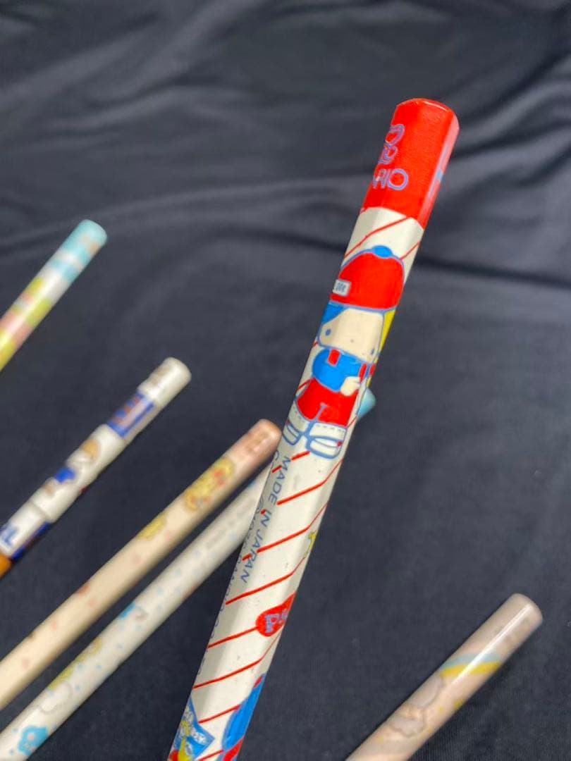 昭和サンリオHB 鉛筆1976 日本製旧ロゴ10本　風の子さっちゃんハローキティ